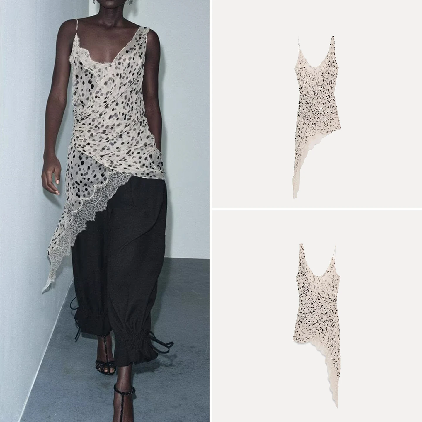 

Ele Polka Dot Women's Faionable Versatile Underwear Sle Top 2025 Winter Collection Z Slim Fit Mid-Length Vest