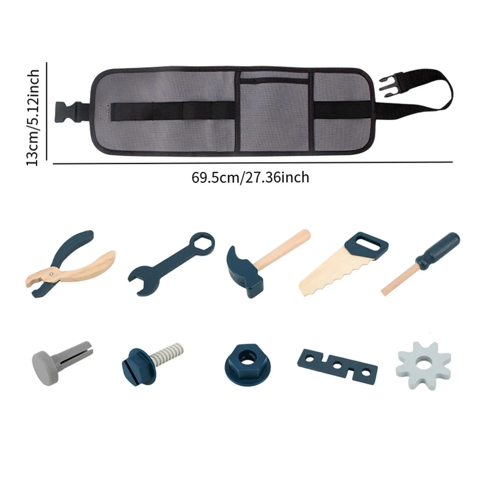 Ensemble d'outils pour enfants, outils pour garçons et filles, ensemble de jeu de simulation en bois, jouets de jeu de rôle, outils de Construction pour bricolage