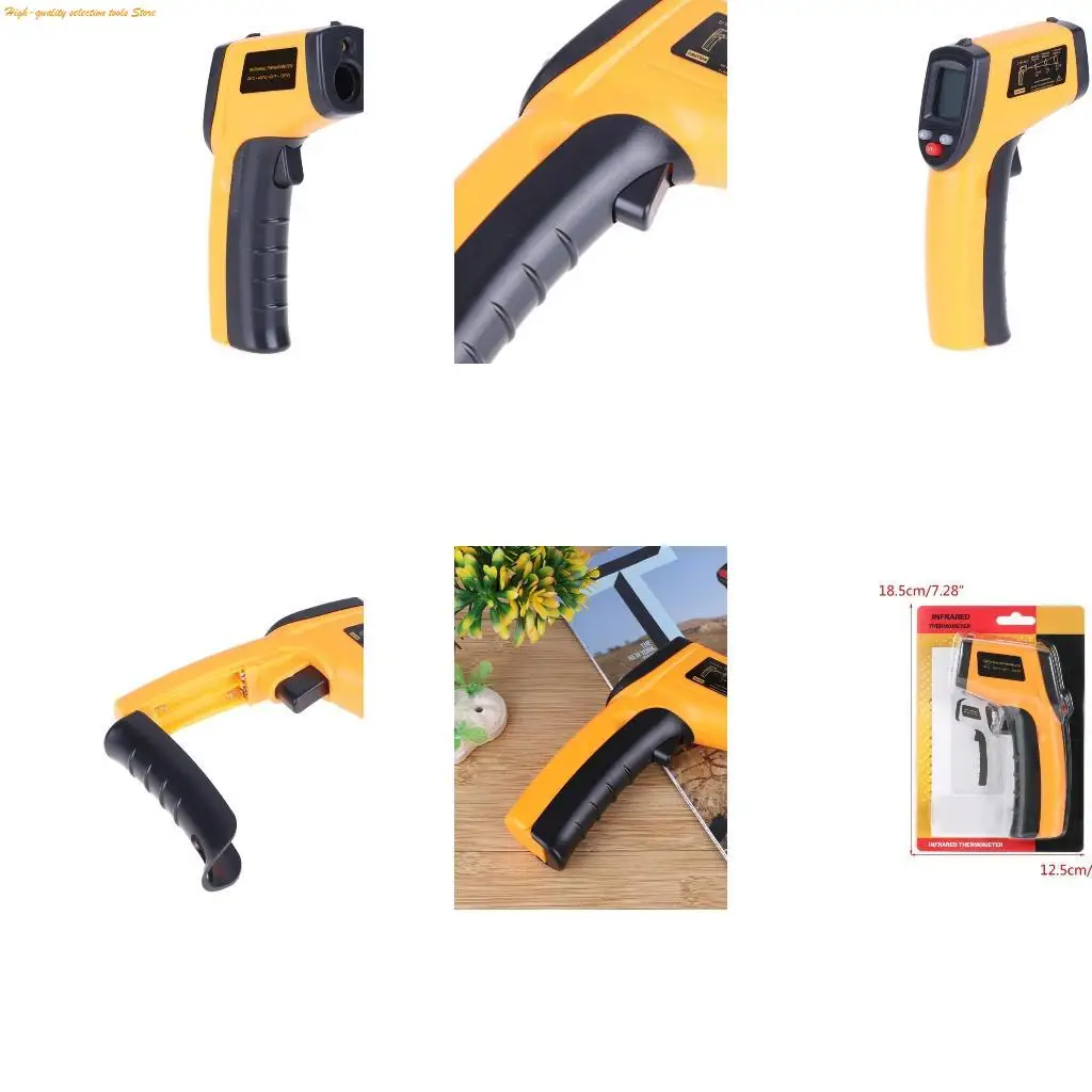 203F Temperature-Gun Non-Contact Digital IR Thermometer -58℉~752℉(-50℃~400℃) Handheld Industrial Pyrometer