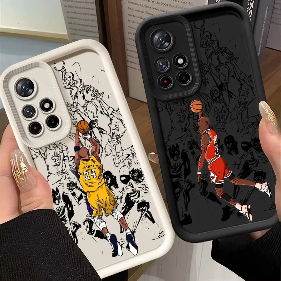 Cartoon Basketball Star Phone Case for Redmi 12 4G 12C 13C 4G 5G Poco X3 NFC X3 Pro C50 C51 C61 A1 A2  Plus A3 A3x