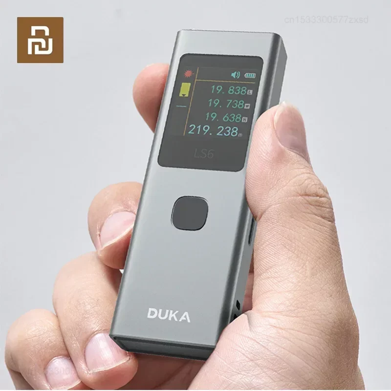 Youpin Duka-rangefinder Laser Recarregável Mini Medidor de Ângulo de Distância Ferramentas de Medição Portáteis Line Marker Ls6 40m