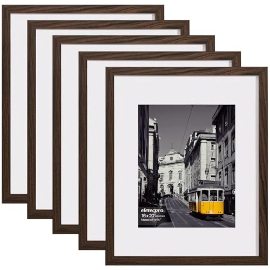 

Набор из 5 фоторамок для галерейной стены, для демонстрации фотографий с паспарту или без него, коллаж из фоторамок, декор для стены