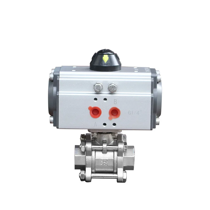 

Q611F-16P stainless steel three-piece heavy body threaded valve shut-off valve DN50 full diameter