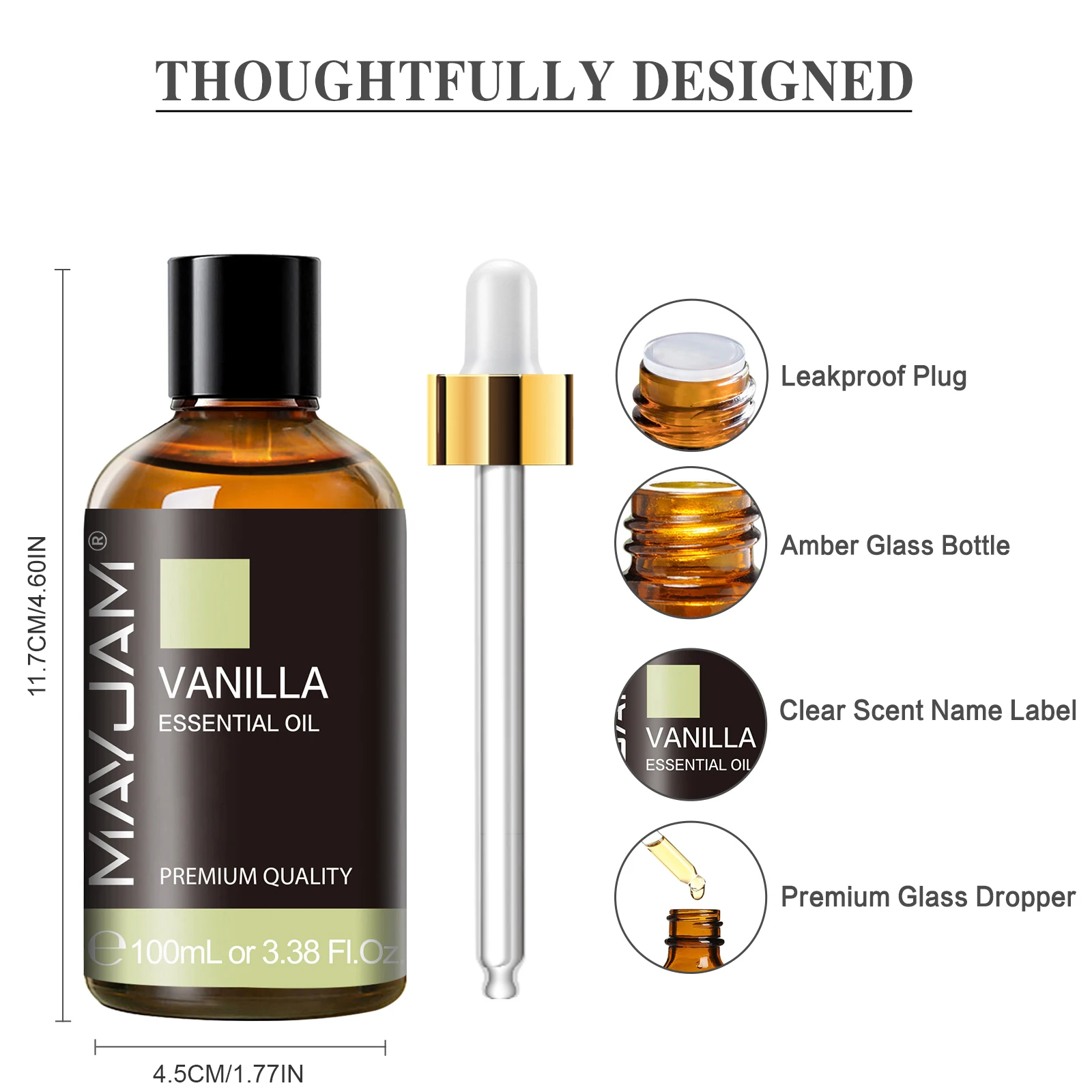 MAYJAM Vanilla Jasmine Sandalwood Essential Oil for Candle Making Handmade Soap,100ml Aromatherapy Oils Chamomile Frankincense