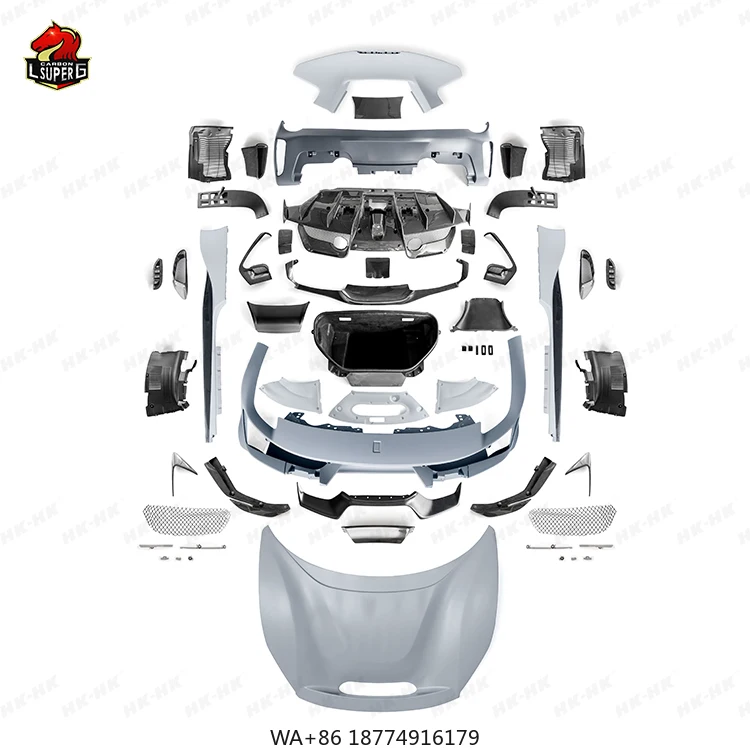 

Комплект модификации кузова из сухого углеродного волокна для 488 P Style Body Kit 488, комплект кузова из влажного углеродного волокна и полипропилена