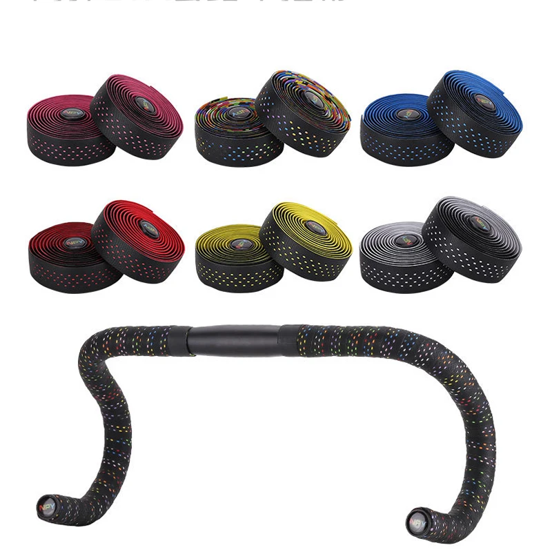 EVA Handbar Tape High Tenacity Handlebar Tape Adhesive Bike Handle Tape Shock Absorbing Bar Tape with Breath Hole for Road Bike