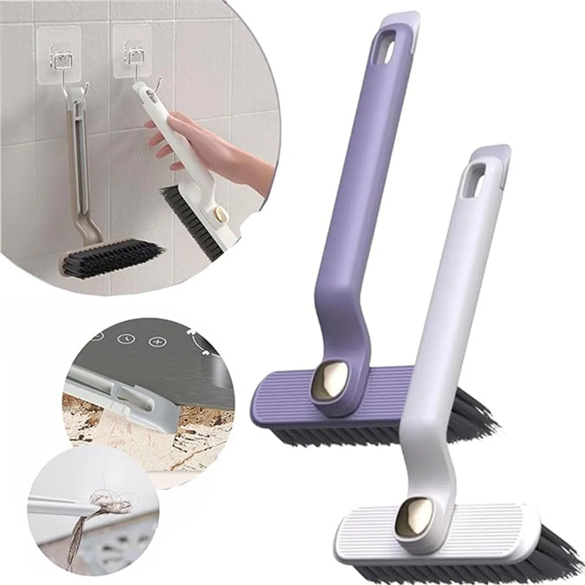 Toilet Brush Multi-Function Crevice Gap Cleaning Brush,360 Degree No Dead Corners Household Cleaning Tool for Kitchen Bathroom