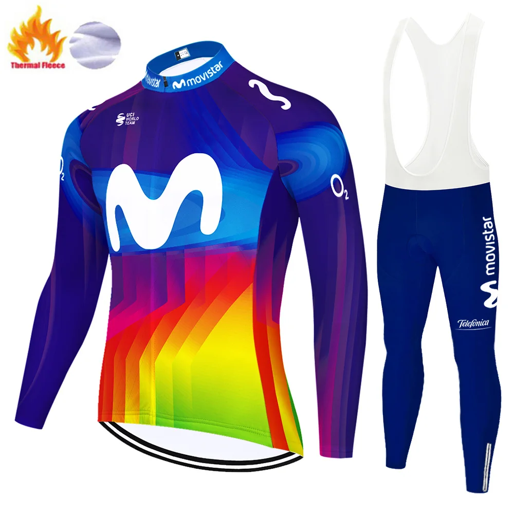 2026 movistar inverno lã térmica camisa de ciclismo camisa masculina tenue vtt homme bicicleta roupas masculinas 자