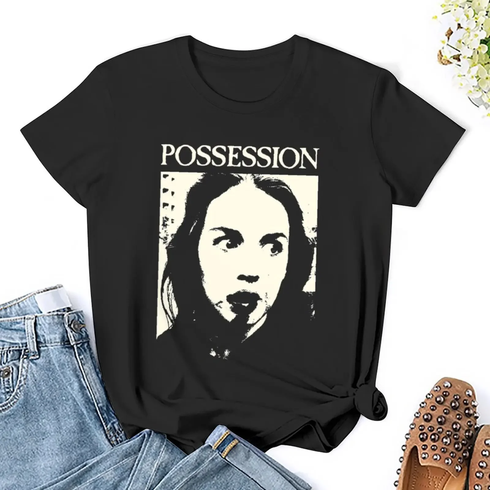 POSSESSION T-Shirt plus size tops plain plus size t shirts for Women loose fit