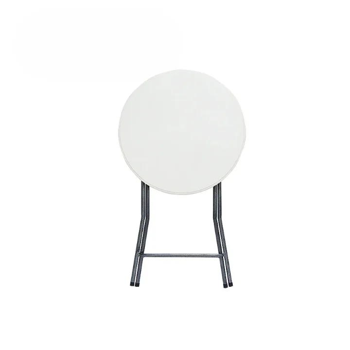 High-Rise Round Folding Table White Perfect for Outdoor Bars