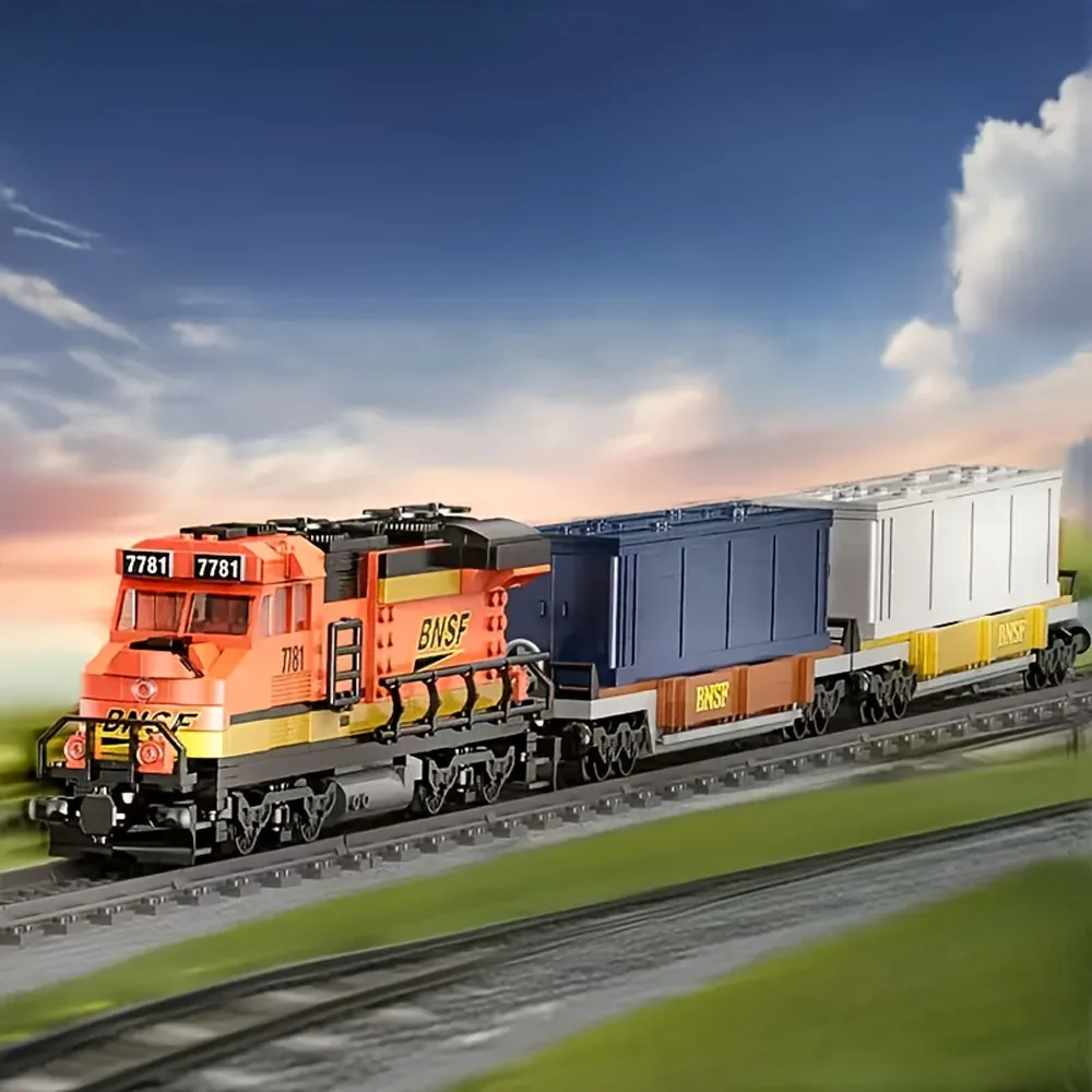 Technic Vintage spoorwegtrein 1065-delige treinbouwpakket, Moc modulaire bouwstenen Station Express Treinliefhebbers Cadeau