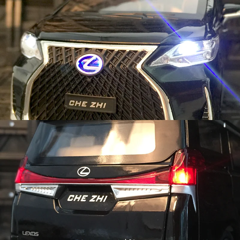 1:24 Lexus LM300H alloy car model doors and the front hood and trunk door can be opened has simulated sound and lighting view 3
