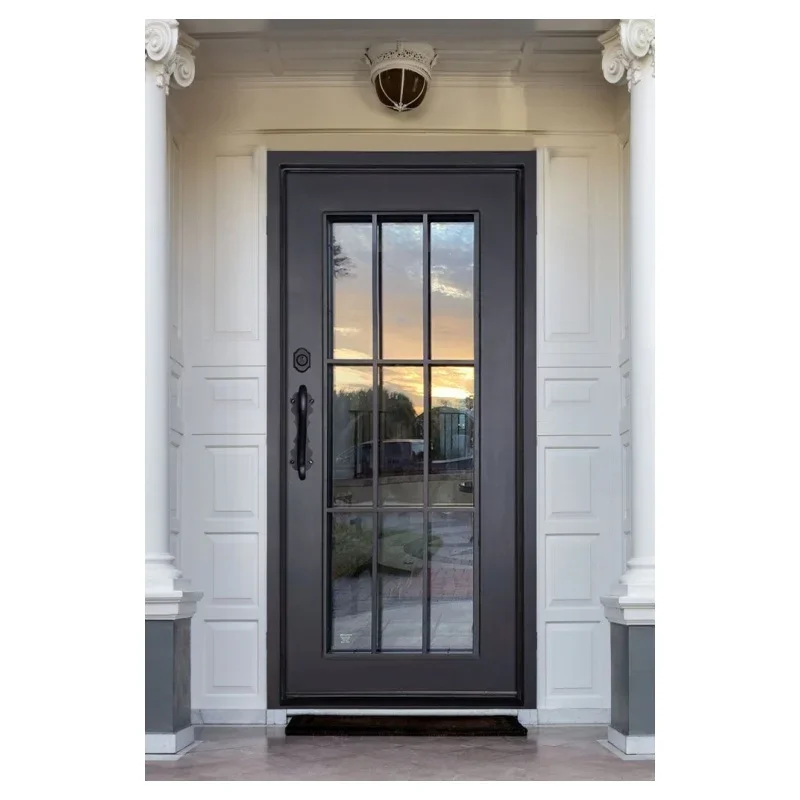 Hot Selling Custom Iron Door China Iron Cast Front Door Modern Iron Door