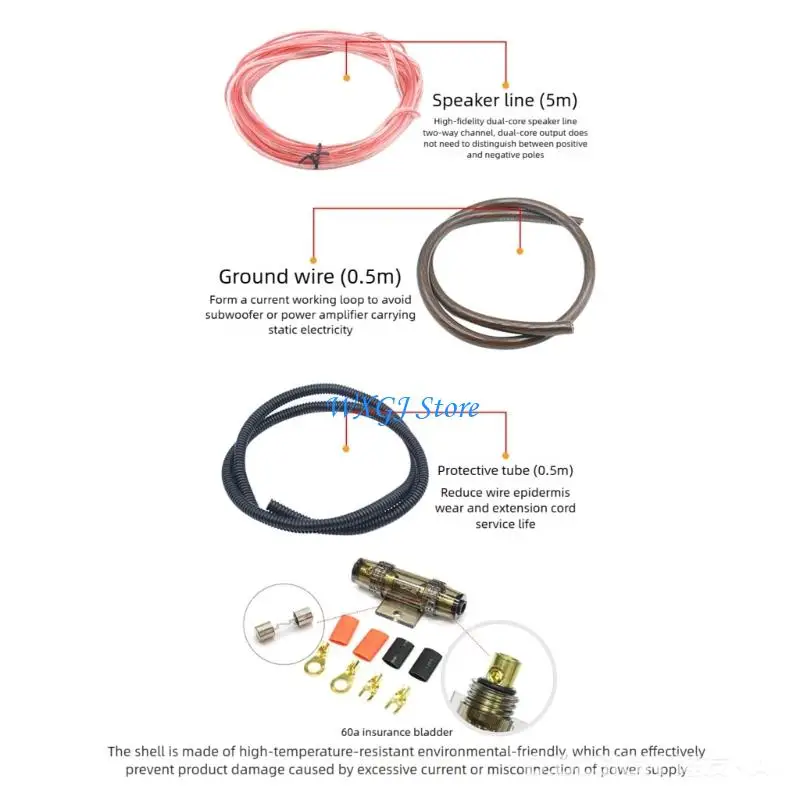 

37JE Additional Car Increaser Wiring Set Bronze Dressed Aluminum Leader For Strengthened Sound Clearness