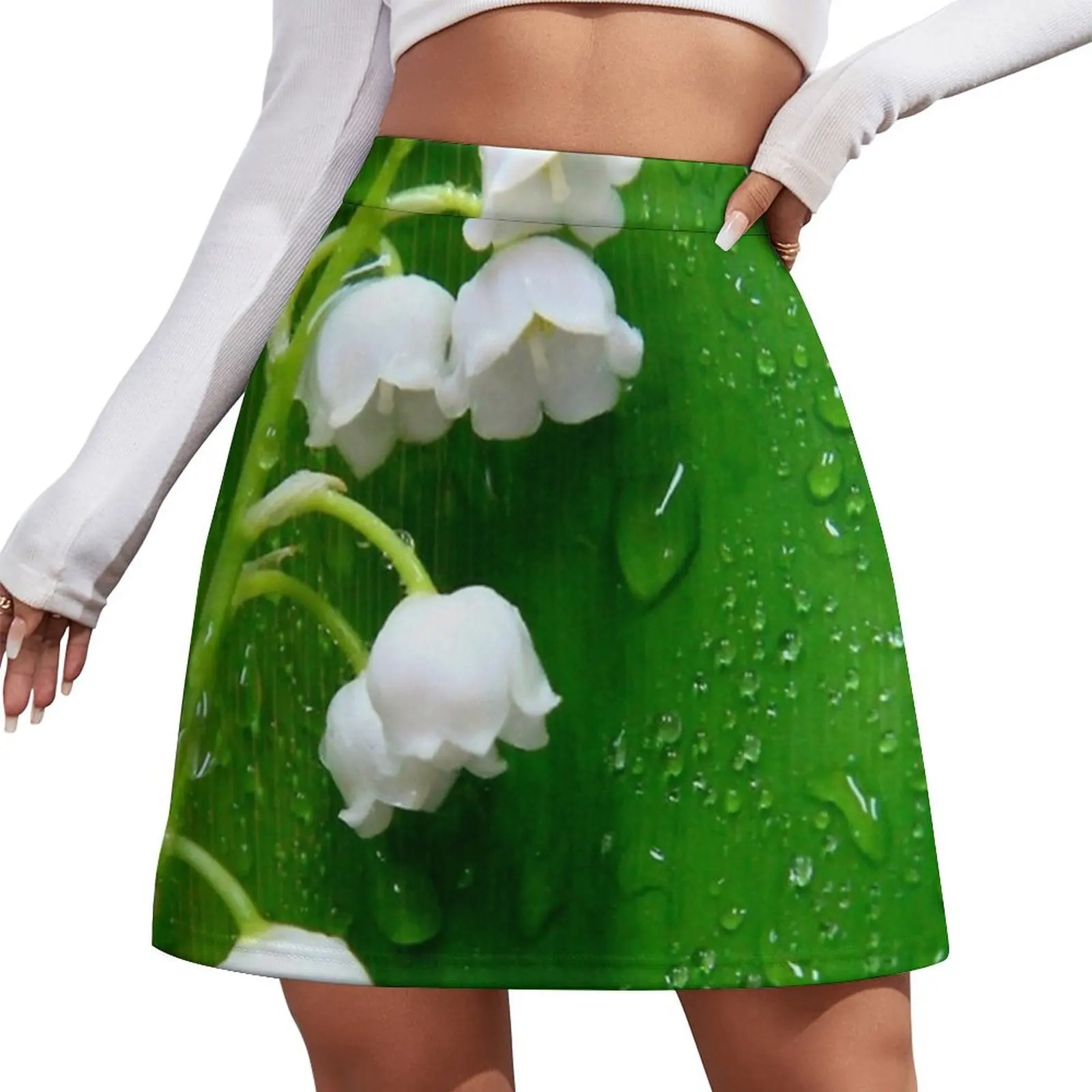 

Lily of the valley Mini Skirt women's stylish skirts women's summer clothing 2026 fairy grunge girls skirt
