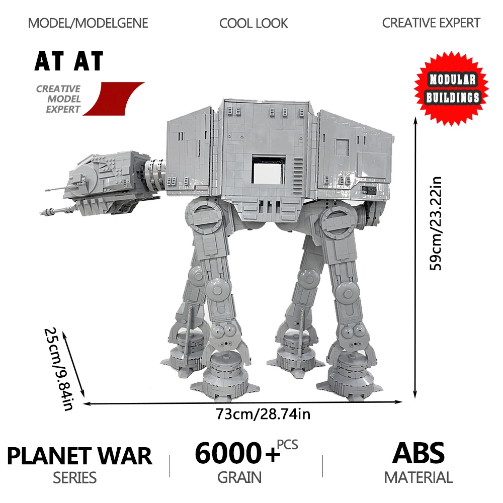 Famous Movie Imperial At-At Building Blocks Set Model Bricks Ultimate 6000+PCS Plante Wars Assembly Kids Toys For BIrthday Gifts