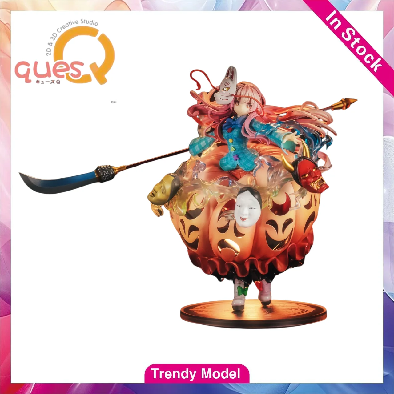 

В наличии: Фигурка QuesQ Touhou Project Hata No Kokoro 1/8, модель, игрушка, подарок, коллекционный предмет, украшение.
