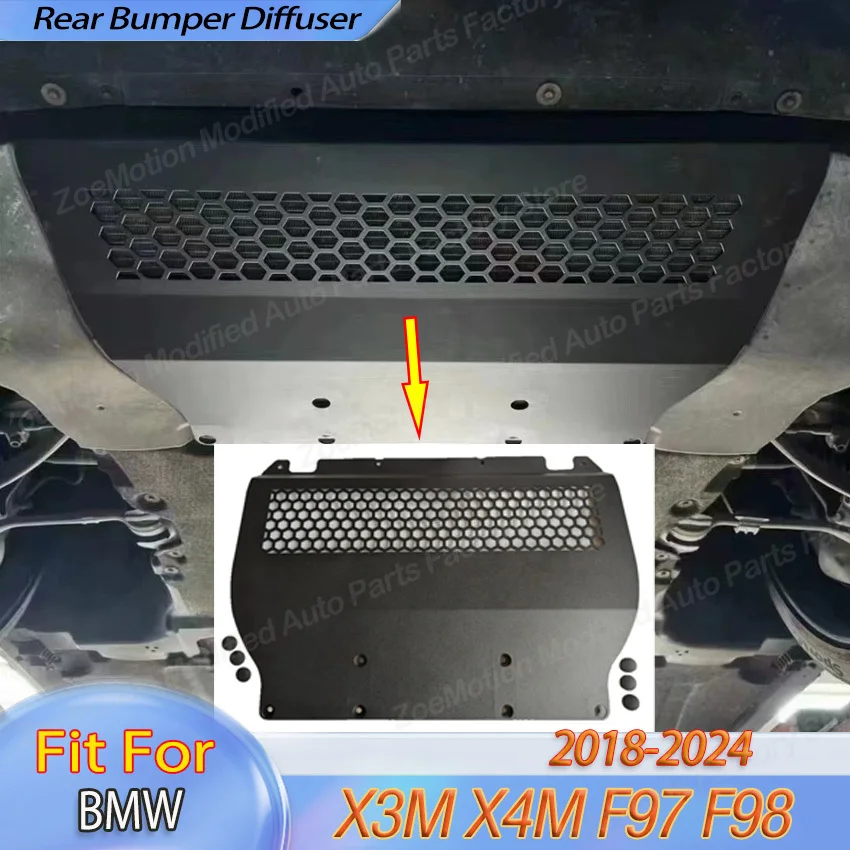 Car Engine Powered Lower Guard for BMW X3M X4M F97 F98 2018-2024 Aluminum Alloy Oil Cooler Protection Plate Body Kits Auto Parts