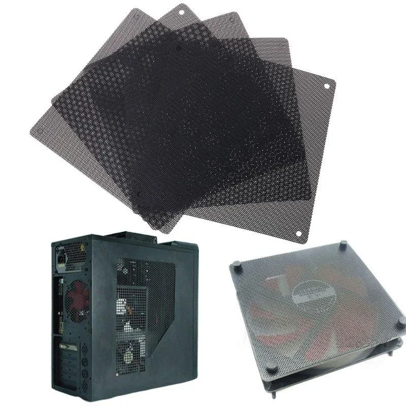 Cuttable Computer Mesh Dustproof Cover Chassis Dust Cover,140x140mm DIY PVC for Case Fan Black Dust Filter DIY