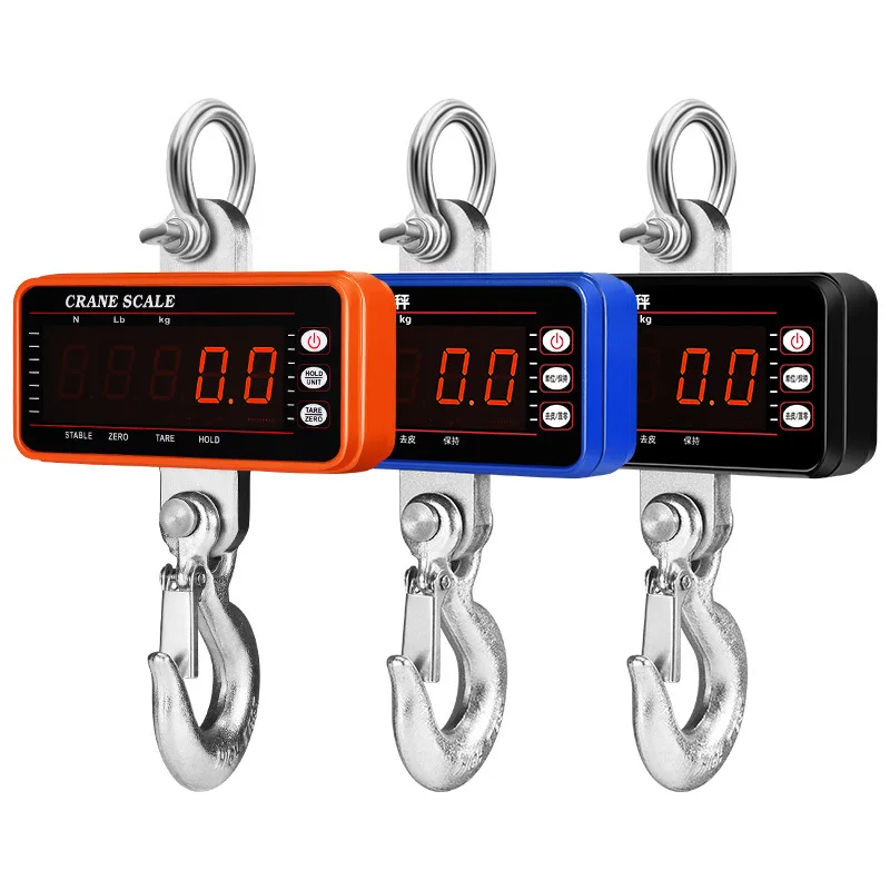 

1500kg/1000kg/500kg Digital Crane Scale LED Industrial Hook Weighing Scales with 65ft Remote Control Heavy Duty Hanging Scale