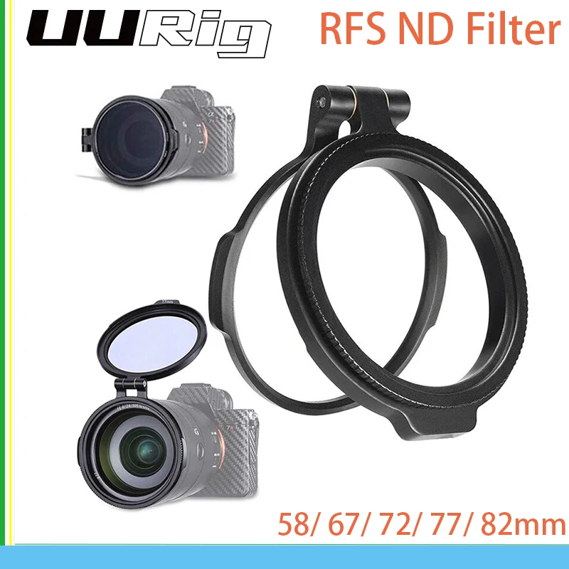 

UURig RFS ND Filter Rapid Filter System DSLR Camera Accessory Quick Switch Bracket for 58/67/72/77/82mm DSLR Lens Adapter Flip