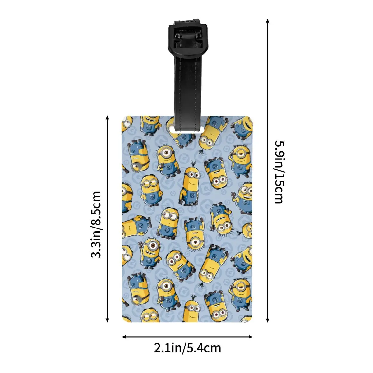 Custom Minions Luggage Tags for Travel Suitcase Privacy Cover Name ID Card