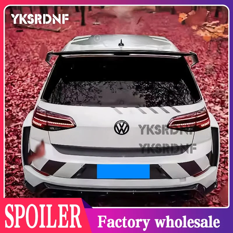 

Hot Sale For VW Golf Mk7 Mk7.5 STANDARD Spoiler Gloss Black Rear Roof Boot T C-R Style Spoiler For Golf 7 7.5 TSI Tdi 2014-2018