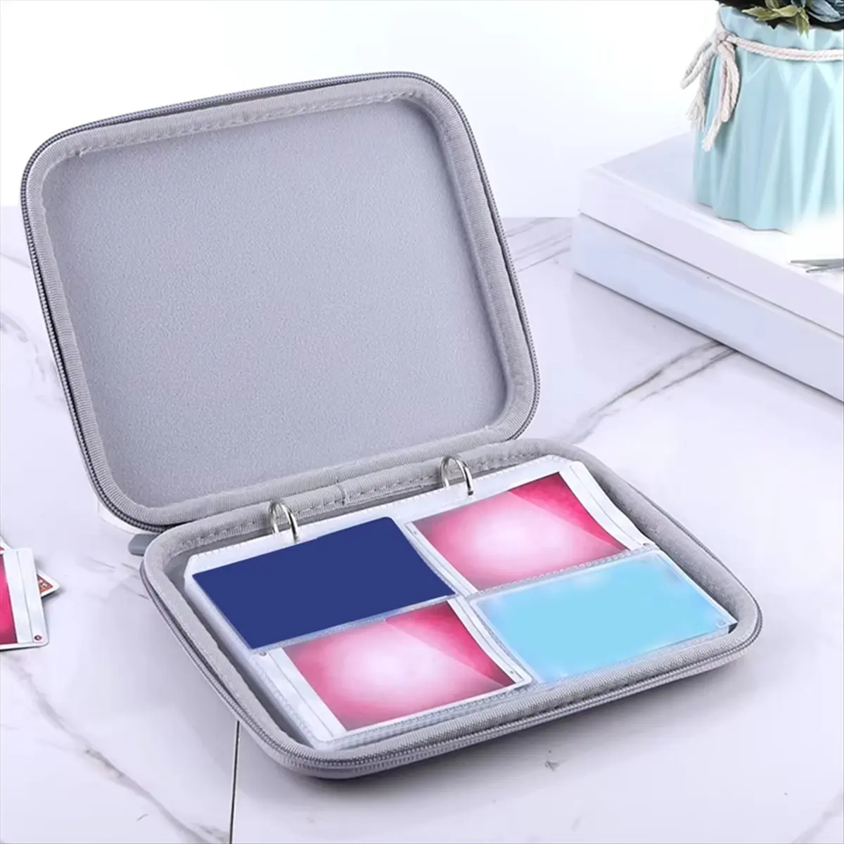 Hot Sale Card Case Card Holder with Zipper 80 Pockets for Cards Card Binder Holder Soft Folder Mini Cards Case Black