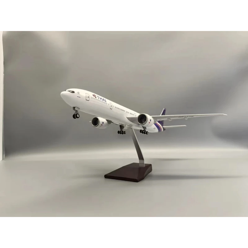 2025 جديد 1/157 مقياس 47 سنتيمتر بوينغ 777 تايلاند نموذج طائرة الراتنج الطائرة مع عجلات معدات الهبوط جمع عرض هدية #4