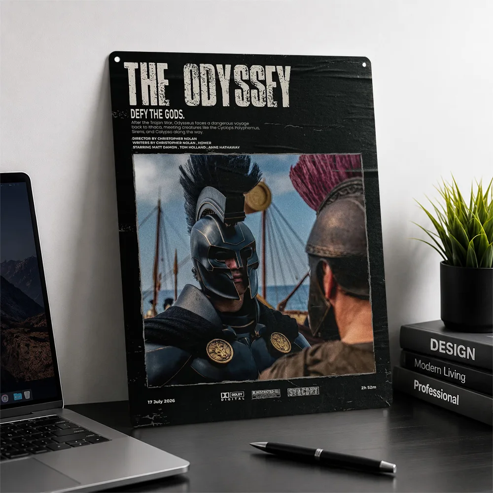 The Odyssey Movie Concept Poster Retro 3D Printed Metal Signs Customized Wall Hanging Gift for Home Decorations Room Accessories