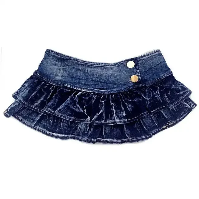 Denim Micro Mini spódniczki krocza stringi detale dżinsy seksowne obcisłe dla kobiet pokusa Disco/Pole Dance Hotpants Clubwear