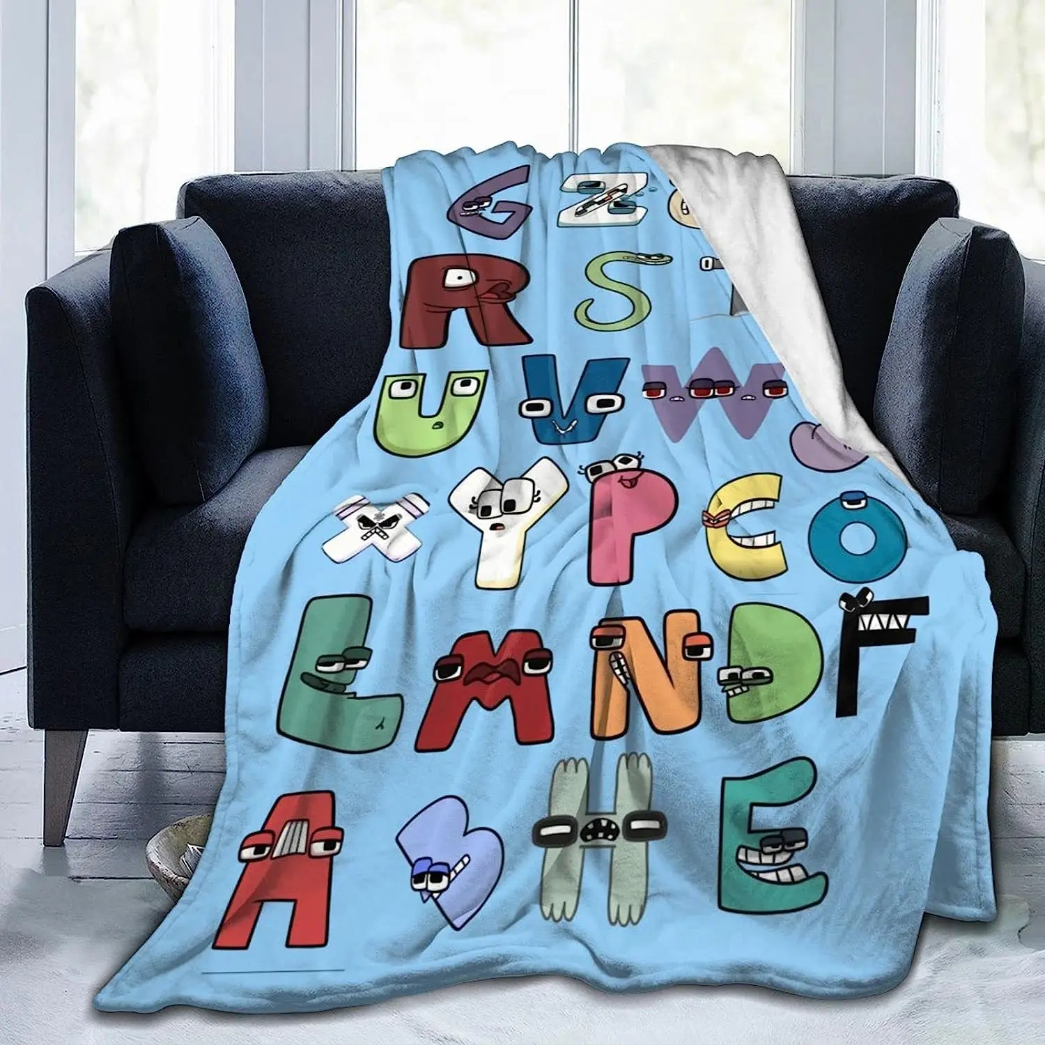 Alphabet Lore Blanket Fleece Anime Cartoon Super Soft Micro ​Bedding Couch Sofa Living Room All Season50 x40