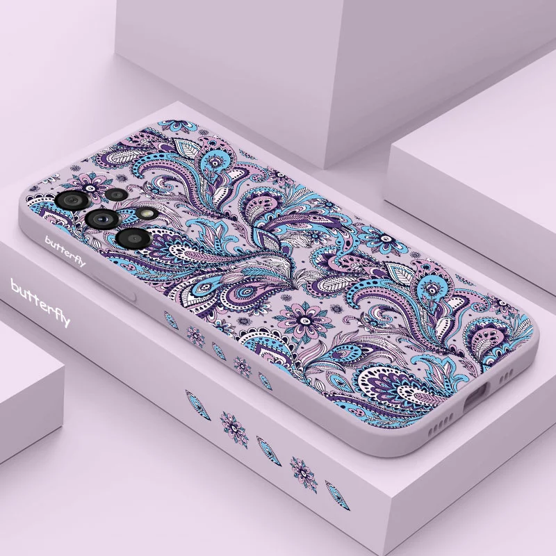 Peacock Feather Phone Case For Samsung Galaxy A73 A53 A33 A23 A13 A72 A52 A32 A22 A12 A71 A51 4G 5G Silicone Soft Cover