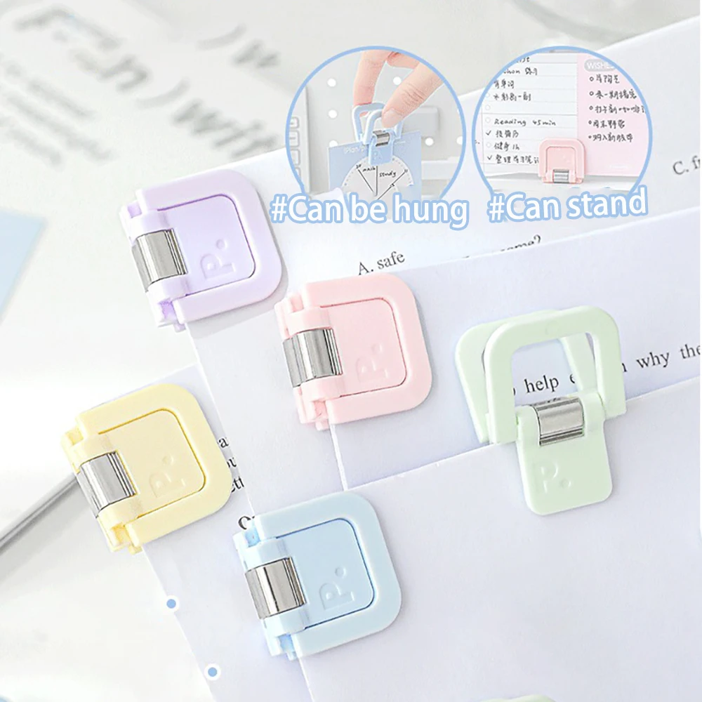 Cube shaped clip with color and multifunctional mini notes, receipts, student papers, office materials storage clip