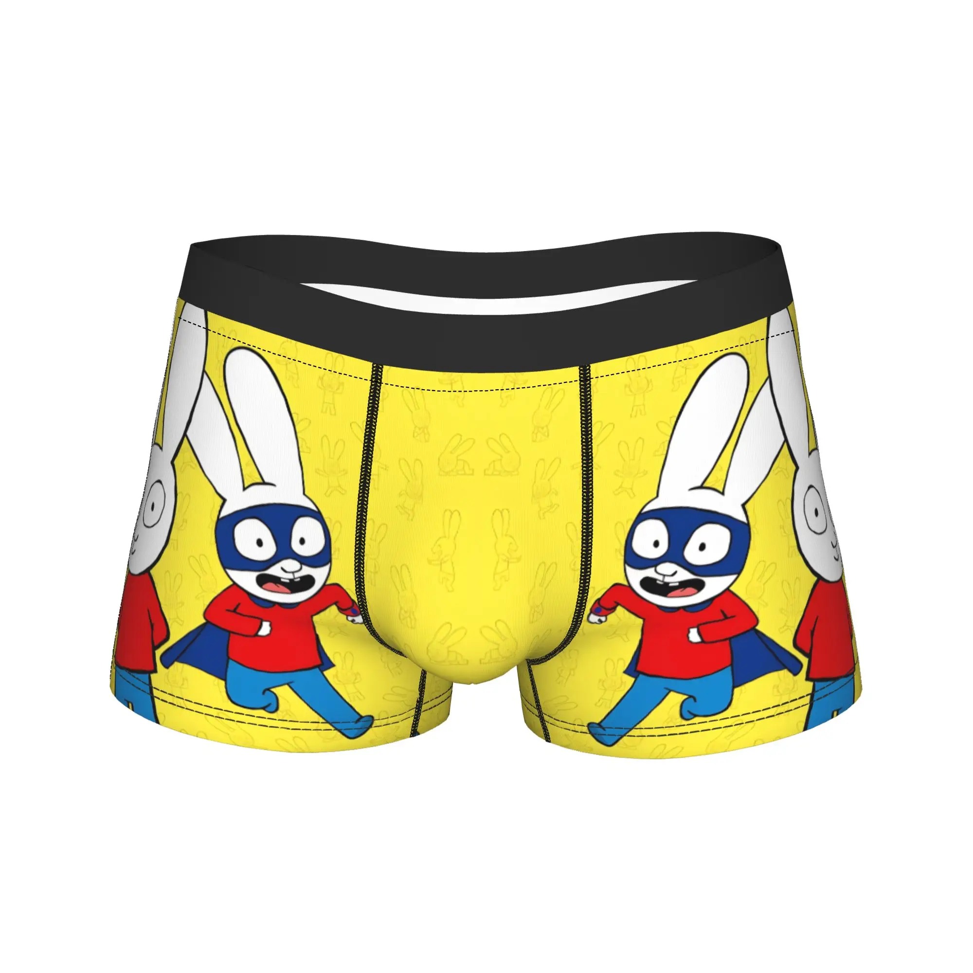 Funny Boxer Simons Rabbit Shorts Panties Briefs Men Underwear French Cartoon Breathable Underpants for Homme Plus Size