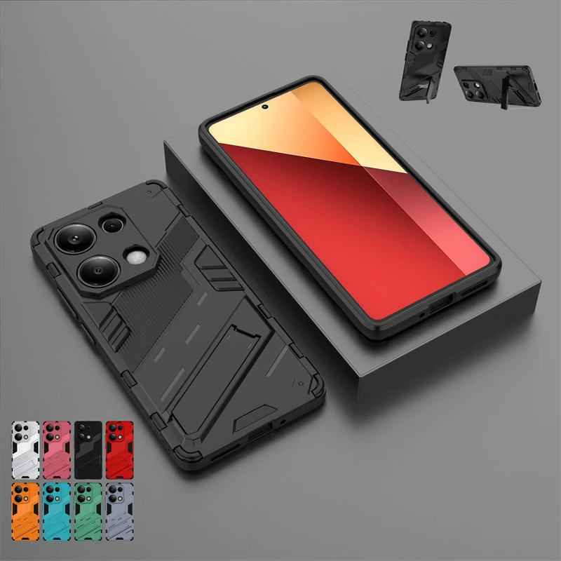 For Redmi Note 13 Pro Cover Xiaomi Redmi Note 13 Pro 4G Capas New Back Kickstand Shockproof Holder Cover Redmi Note 13 Pro Plus