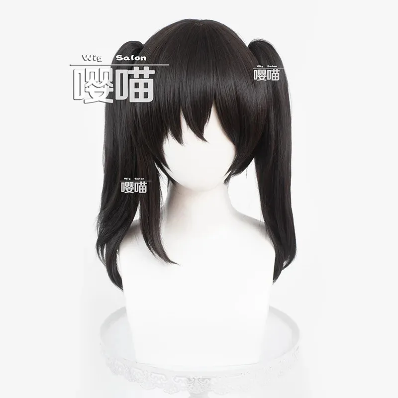 2025 aaa Anime Cosplay Wig Short Black Ponytail Clip Nico Yazawa Heat Resistant Synthetic Hair Halloween Wigs +