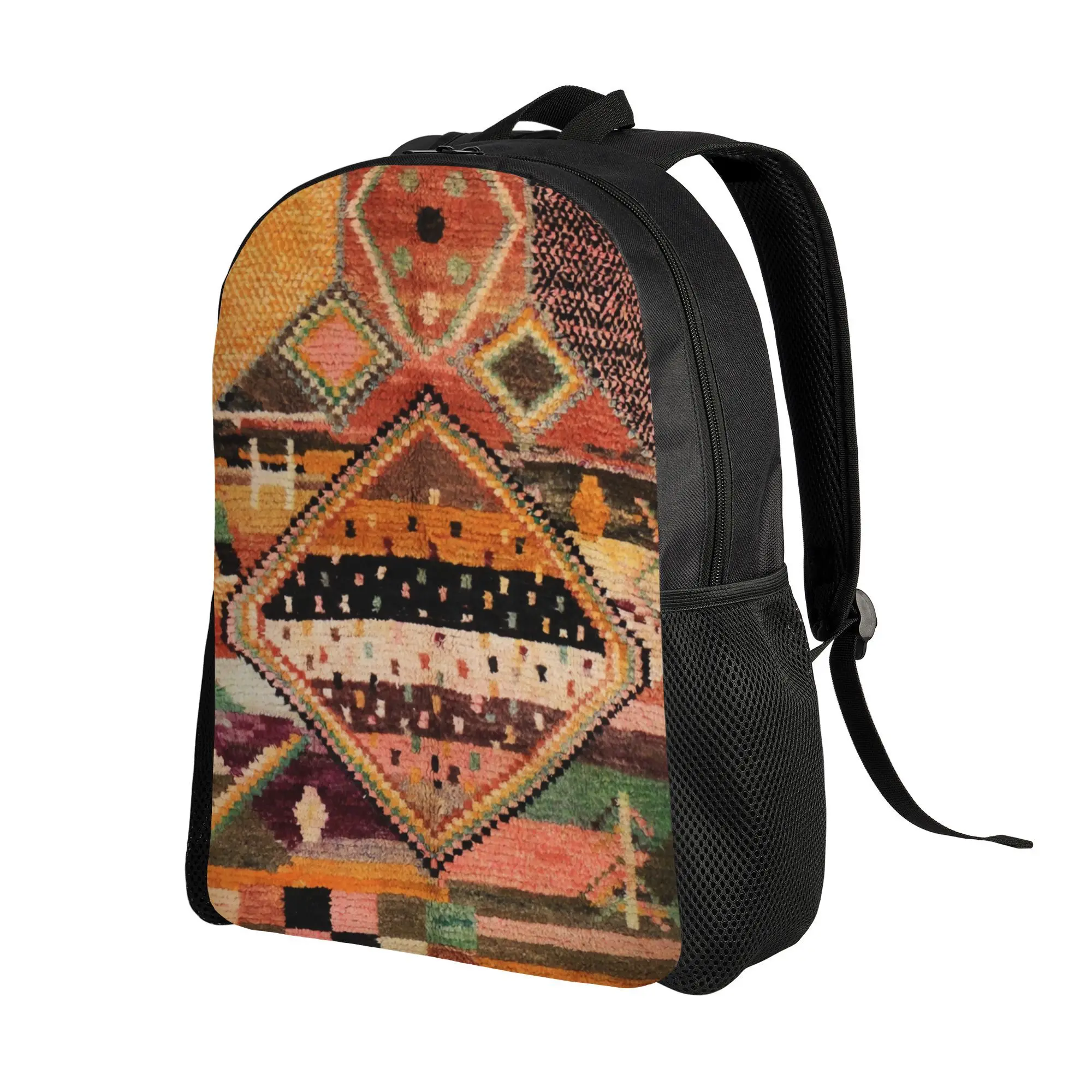 

Moroccan style heritage design casual backpack, single main compartment design, perfect for school, lounging or daily tasks