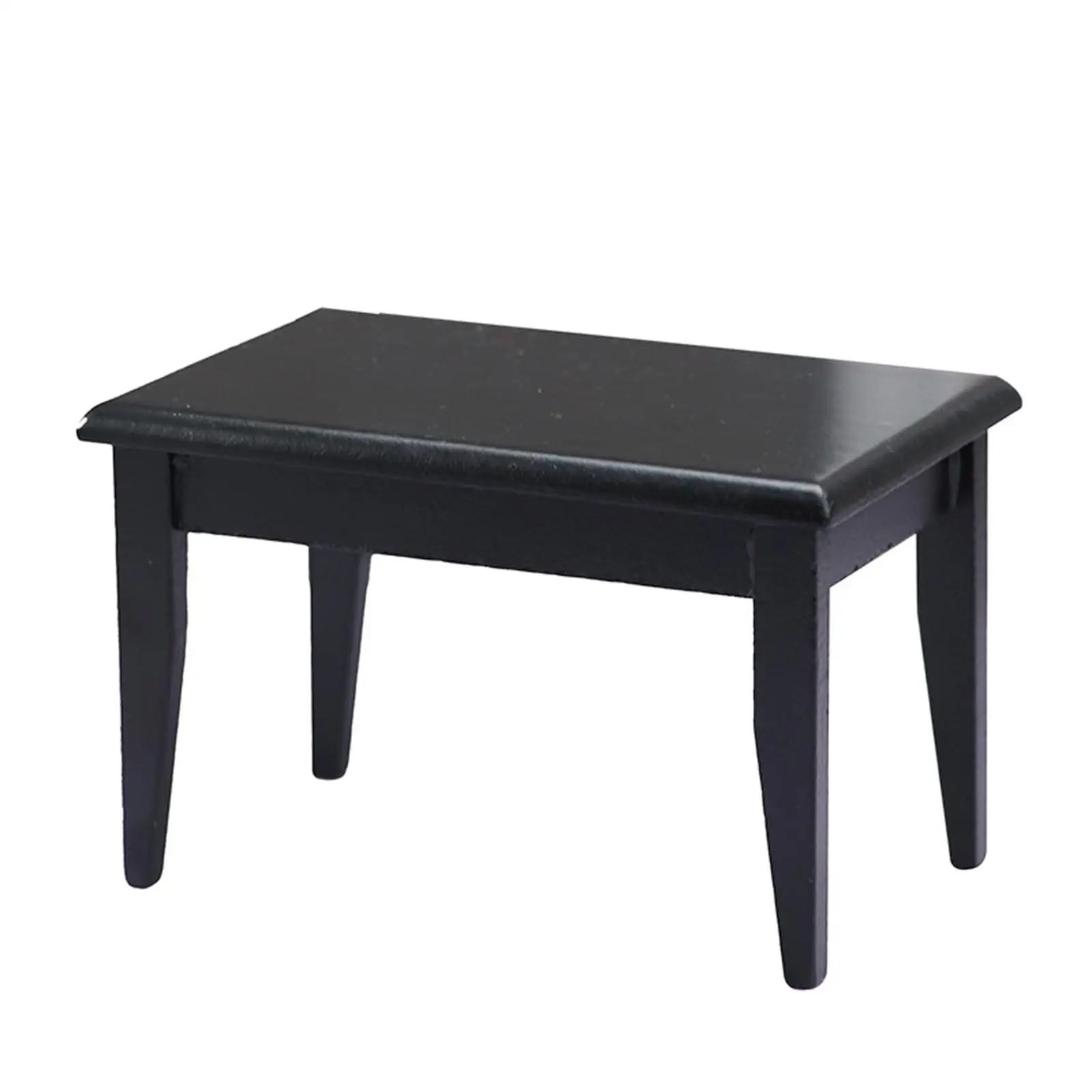 1/12 Miniature Dining Table Set, Dollhouse Kitchen Decor 1 Table and 4 s Interior Model Pretend Play Furniture Toys Handcraft