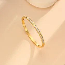 Women's luxury bracelets, stainless steel bracelets, fashionable jewelry accessories