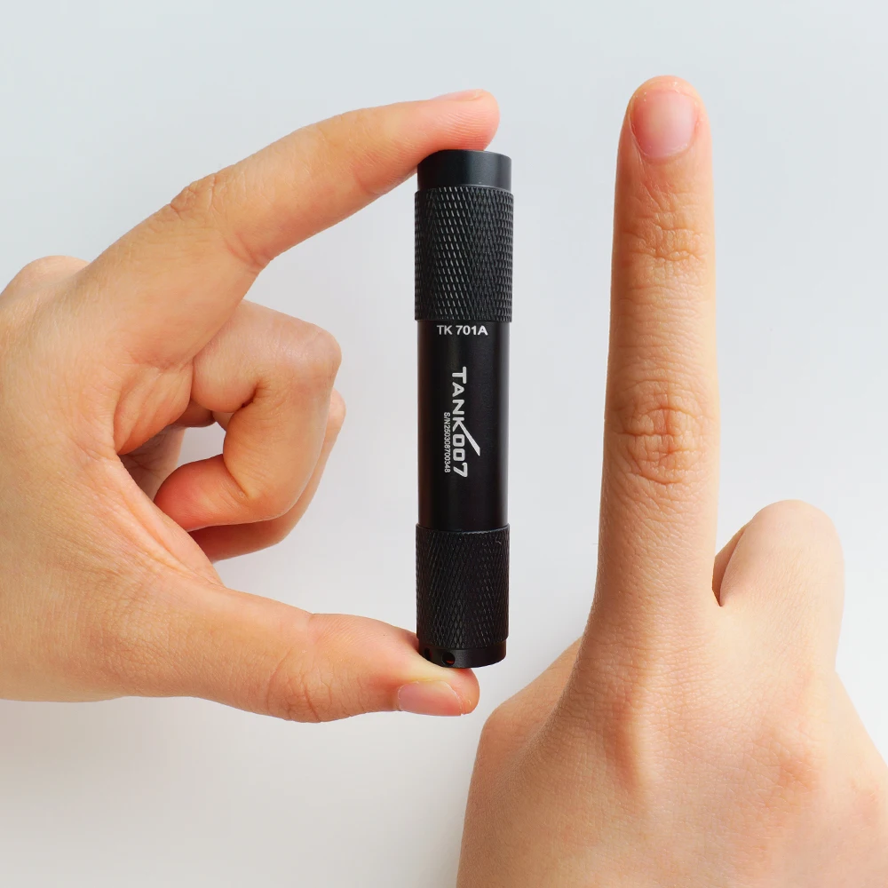 TANK007 Miniature Thumb Flashlight, Emergency Light, Keychain, Wallet, Lighting, AAA Replaceable Batteries