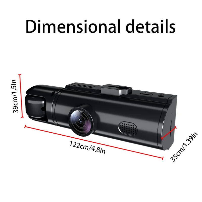 Mini Three styles：V7 V9 V10 1pcs Dual Dash Cam - 3 Channel, 1080P, Front & Inside & Rear, the Right Side +32GB, Night Vision, HD