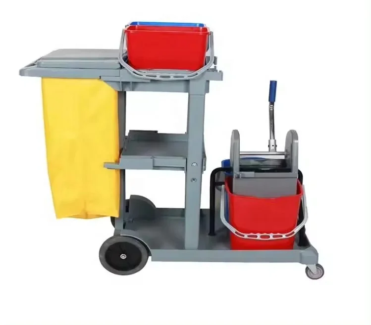 2025 Carrello multifunzione per la pulizia della stanza dell'hotel Carrello per il servizio delle pulizie