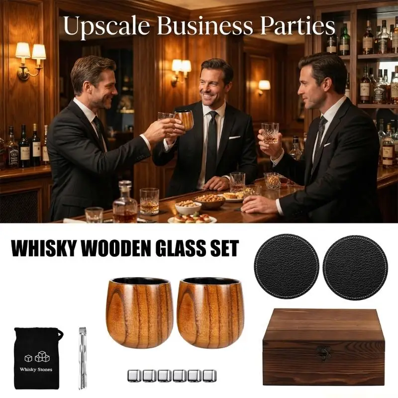 QX2E Additional Gift Set With Natural Glasses And Not Diluting Shingle For Best Thermoregulation And Elegant Packaging