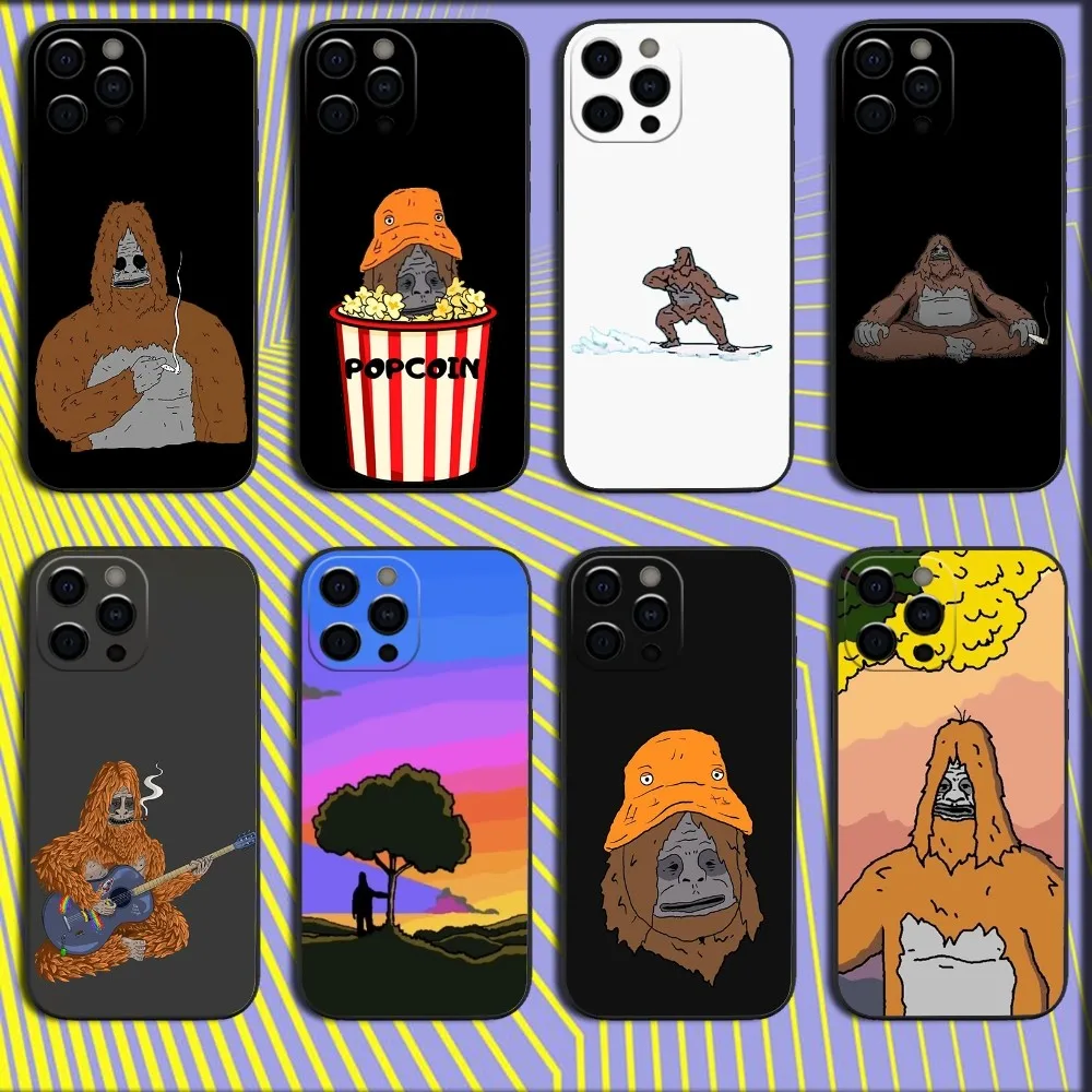 

S-Sassy The Sasquatch Phone Case For iPhone 16,15,14,13,12,11,Pro,X,XS,Max,XR,Plus,Mini Soft Black Cover