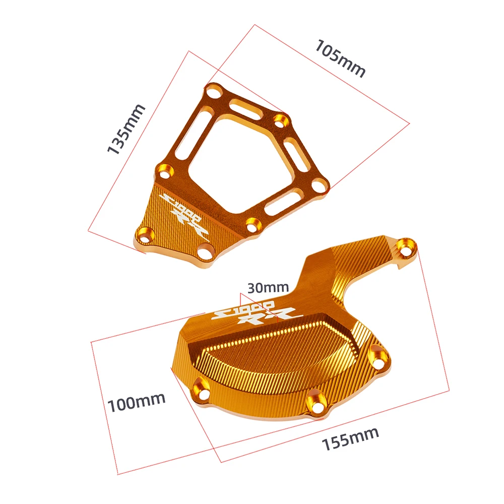 For BMW S1000RR HP4 S1000R S 1000 RR S1000 R S1000XR 2009 - 2018 Motorcycle Engine Stator Guard Cover Protector Side Case Slider