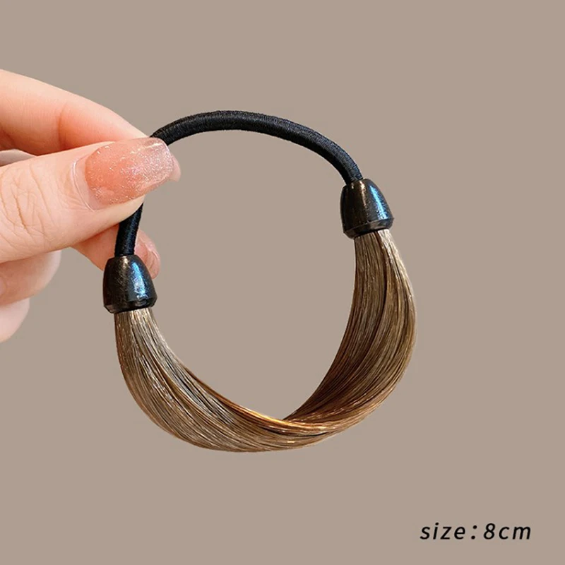 Fashion wig Braided Hair Band For Women Pigtail Type Rubber Bands Korean Style Hair Ring For Girl Hair Ponytail Holder