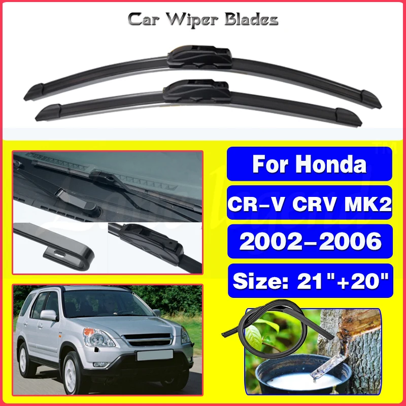 

Car Front Wiper Blade For Honda CR-V CRV MK2 2002~2006 Windscreen Windshield Wipers Windows Accessories 2003 2004 2005 21"+20"