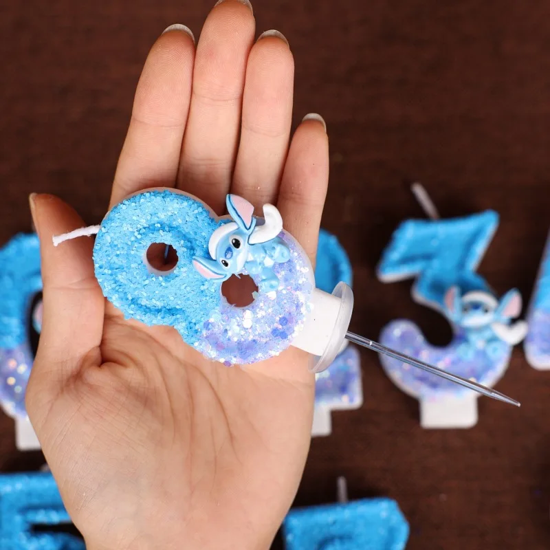 شمعة عيد ميلاد رقمية كرتونية بعمر سنة واحدة، شمعة كعكة عيد ميلاد لطيفة مصنوعة يدويًا