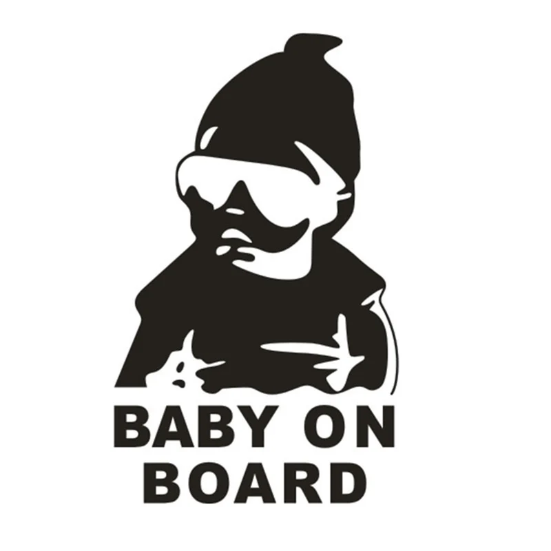 Big 21x14CM Baby on Board Reflective Vinyl Decal Cool Car Warning Sticker for Rear Windshield Window - Russian & English view 4